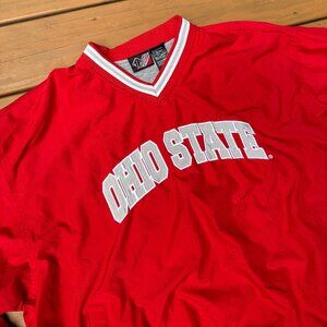 Ohio State Red Windbreaker Pullover Jacket Size XL Long Sleeve